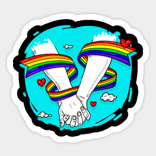 holding hands Sticker